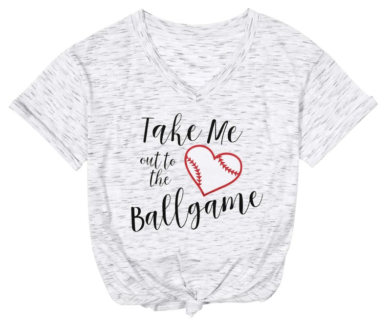 UNIQUEONE Baseball Mom T-Shirt Women Letter Print Funny Baseball Graphic Tees Tops Short Sleeve Casual Tee - Image 2